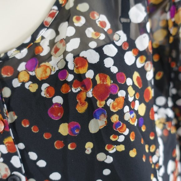 Daniel Rainn Roll Tab Sleeve Blouse Petite - Picture 8 of 11